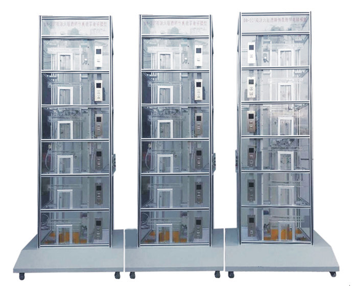 三聯(lián)六層透明仿真教學(xué)電梯模型